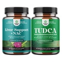 肝臓洗浄とGalbladder KidneyとLiverサポートのための上級BileソルトTUDCAサプリメントのためのNACによる肝臓サポートサプリメントの束