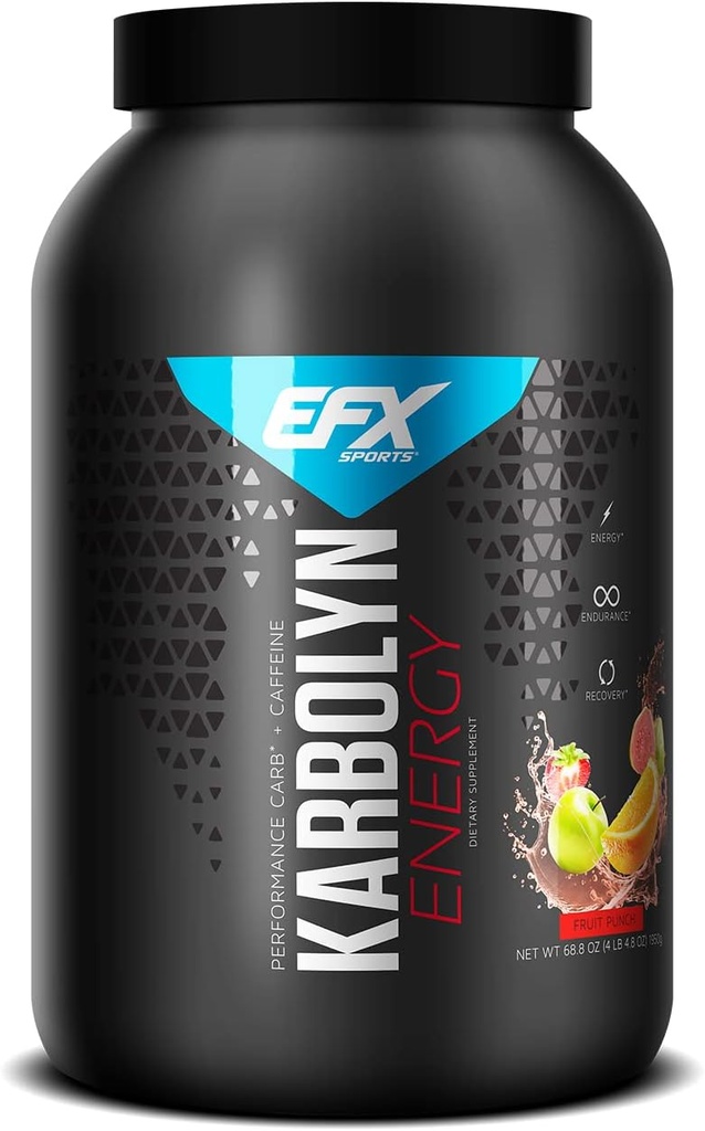 EFXスポーツカルボリンエネルギー | 性能炭水化物パウダー + カフェイン | 炭水化物の負荷とエネルギー | 250mgカフェイン | 砂糖無料 | 36 サービング(フルーツパンチ)