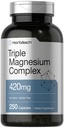 ホルバハチ トリプルマグネシウムコンプレックス | 420mg | 250カプセル | 非GMO・グルテンフリーフォーミュラ | マグネシウム酸化物・クエン酸塩・サプリメント