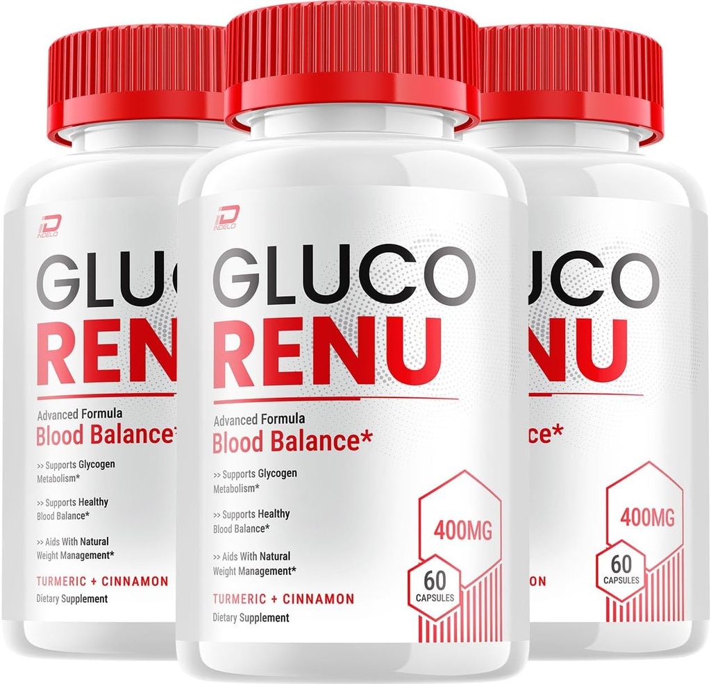 Gluco Renuカプセル - GlucoRenuアドバンストサプリメント、健康的なレベルを維持するためのすべてのナチュラルフォーミュラ、最大強度フォーミュラ、Gluco Renuwカプセルレビュー(3パック - 180カプセル)