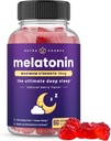 大人のためのNuttraChampsのMelatoninのガミー、余分強さの睡眠の援助のビタミン、5mgか10mgの線量、よりよい睡眠のためのビーガン自然ないちごの味の補足、健康な睡眠周期、60のガミー