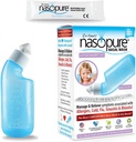 Nasopureの鼻の洗浄、少しのスクワットのキット、「The Nicer Neti Pot」のSinusの洗浄のキット、快適な鼻のリンス4 Ozのびん及び20の塩の小包(各3.75 Gr)、鼻の混雑、風邪、アレルギー、鼻の潅漑