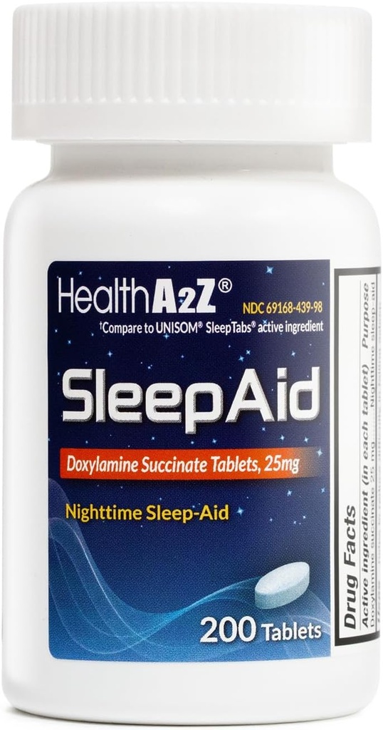 HealthA2Z® 睡眠補助剤 | ドキシルアミン酸エステル25mg | (200カウント)