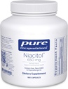 純粋なカプセル化 Niacitol 650 mg | 消化管、ホルモンの統合およびティッシュの形成を支える Hypoallergenic のノフラッシュ ナイアシン | 180 カプセル