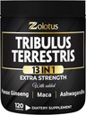 Zolotus 13in1 Tribulus Terrestrisは、マカ、Horny Goat Weed、Panax Ginseng、Sw Palmetto、Tongkat Ali、Shilajit、その他 - エネルギー、Stamina サプリメント 男性と女性 - 120 カウント