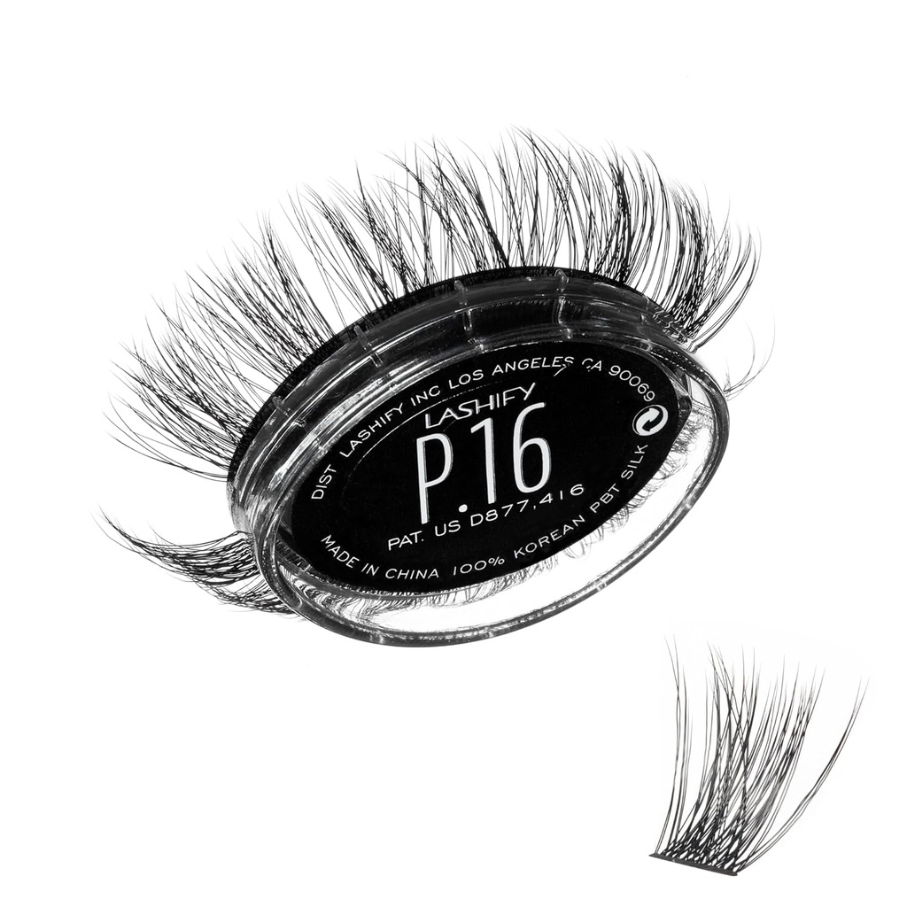 Lashify Plushy 16mm Gossamer Lashes で ブラック, Easy DIY False Lashes のために Voluminous Yet まだ 自然 見る