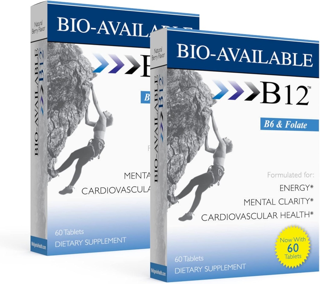 Wellgenixの生物利用できる基質B12-60ct (2のパック) - 毎日のMultivitaminsの焦点サポート方式w/Vitamins C、B6、B12、Folate及びBiotin -免疫及び全面的な健康のためのエネルギー及び食事療法の補足