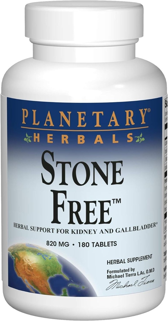 Planetary Herbals Stone Free 820 mg Herbal Support for Kidney and Gallbladder 180 Tablet