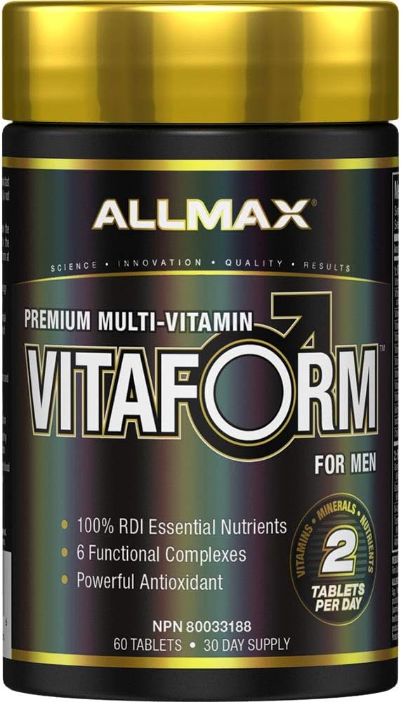 ALLMAX VITAFORM - 60 Tablets - Premium Multivitamin for Men - Six Functional Complexes + Vitamin C, D3 & Zinc - 30 Servings