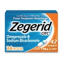 ゼジェリドOTC、24時間ハートバーンリリーフ、酸リフラックス薬およびアントエイド、Frequent Heartburn、Omeprazole 20mg +重炭酸ナトリウム、プロトンポンプ阻害剤(PPI)、42カプセル