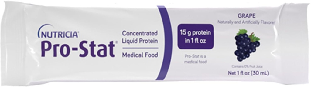 Pro-Stat Sugar Free Grape, 1 oz Packets, High Protein Supplement, 96 Count, Lactose-Free, Gluten-Free, Soy-Free