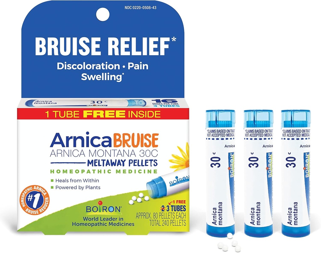 Boiron Arnica Bruise - Arnica Montana 30c のための 痛み, 腫れ, と 変色 から Bruises - 3 カウント (240 ペレット)