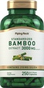 ピッピングロック竹エキスカプセル | 3000mg | 250カウント | ハーブサプリメント | シリカ 210mg | ノンGMO、グルテンフリー
