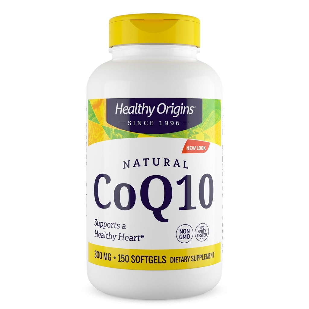 健康な起源® CoQ10 300 mg – 自然トランスイソマーUbiquinone – イースト発酵, 心臓の健康をサポート & 細胞エネルギー – 非GMO 150 Softgels