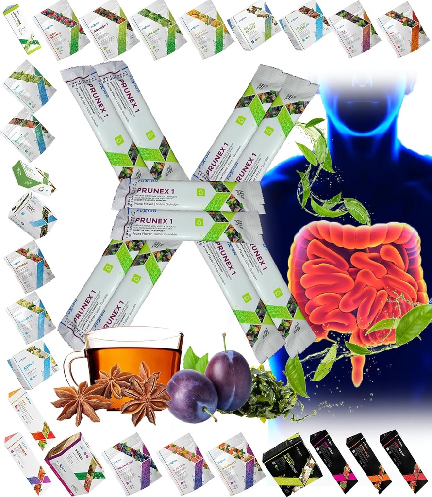 すべての自然なデトックス クレンジング インスタント ティー ミックス プルーン & プラム w. 繊維の & フクシオン プルネックスによる最適腸のトランジットのためのインリン 1 (10 磨き粉)
