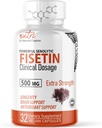 Nature's Fusions Nutri Fisetin 500mg 32 カウント - 臨床投与量 - Fisetin サプリメント - 強力なセノリン活性剤、抗酸化剤、および脳サポート - 天然ポリフェノール - 32 カウント