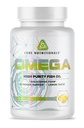 コア栄養成分オメガ高純度魚油 | トリグリセリドフォーム EPA & DHA | 1300mgオメガ-3s | 脳・心臓の健康サポート | レモン味 | 120 Softgels