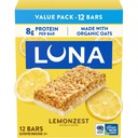 LUNAバー - LemonZestフレーバー - グルテンフリースナックバー - Non-GMO - プロテインバー - オーガニックオート麦で作られた - バリューパック(12パック)