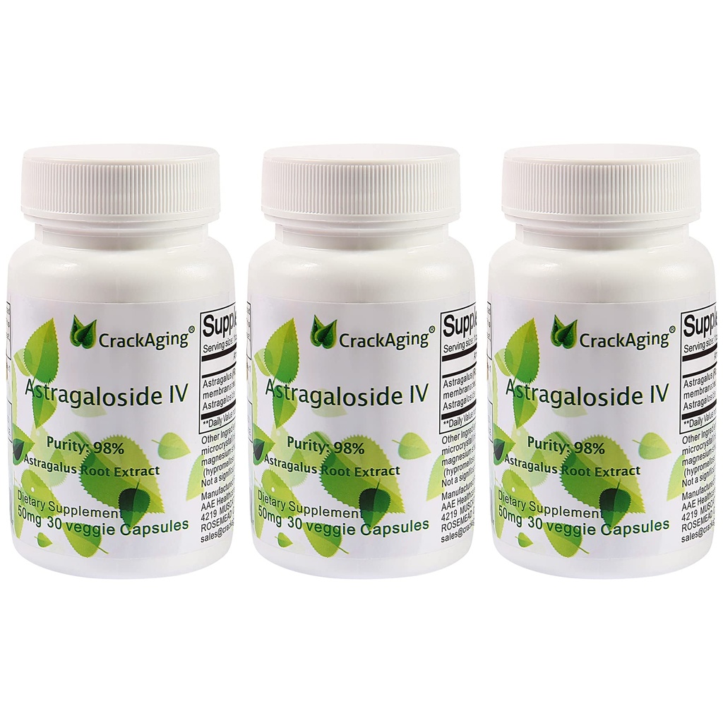 割れる超吸収のAstragaloside IV 98%の大人の免疫サポート50mg/Cap 90は3本の袋に入れます