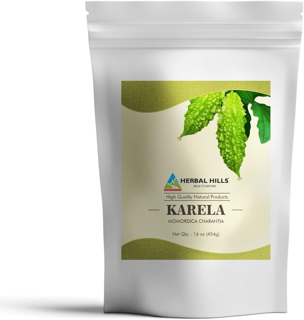 HERBAL HILLS Bitter Melon/Bitter Gourd/Karela Powder (Momordica Charantia) | 16oz (454 GMS) | Eye & Skin Healthのベスト