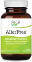 AllerFree Natural Allergy Support Supplement by Pure Essence Labs - Non Drowsy Pills for Sinus and Nasal Health Seasonal Allergies with Enzymes and Herbs - 60 Capsules