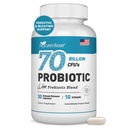 Nature's Base Probiotics 70 Billion CFU - 10 Lactobacillus Plantarum&LactobacillusのAcdophilus Probiotics - 女性と男性の消化の健康のためのプレバイオティクス - 30カプセル