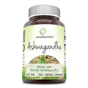 アメイジング・インディア・ナチュラル・アシュワガンダ | 500 Mg / サービング | Veggie Capsule | Non-GMO | Gluten Free | アメリカ製 (250)
