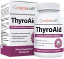 ThyroAid #1甲状腺サポートサプリメント | ヨウ素(ケルプ)、アシュワガンダ、Lチロシン、その他 | サポート甲状腺の健康とエネルギーレベル | 60カプセル