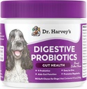 Dr. Harvey の消化プロバイオティクス 犬用ソフト 咀嚼, 9 腸の健康のためのプロバイオティクス, 糖尿病と腸のサポート, ピーナッツ バター フレーバー (90 咀嚼)