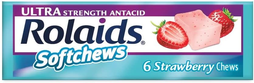 Rolaids Softchews スティック, いちご, 6 カウント (パッケージ 12)