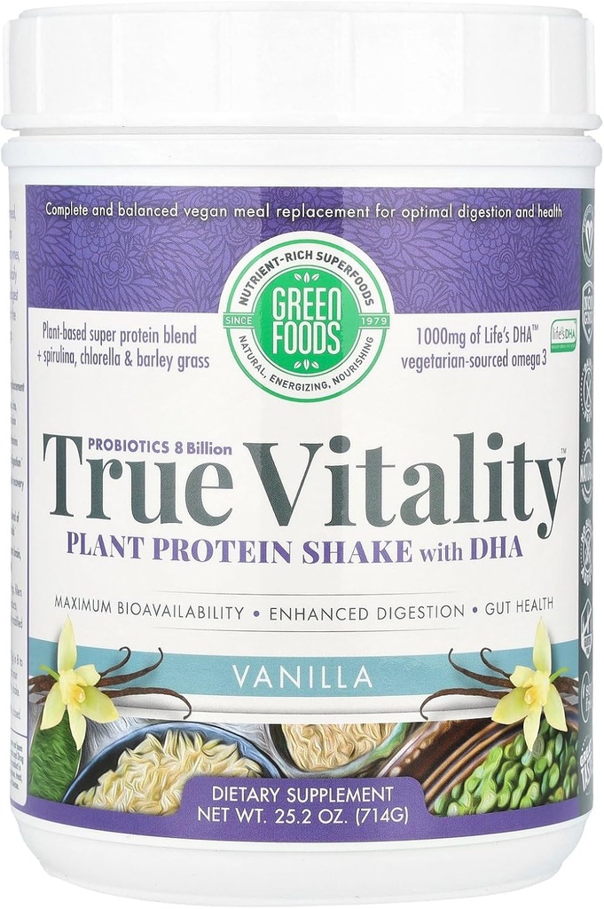グリーンフード真の死亡植物タンパク質シェイク、バニラ、25.2 Ounce