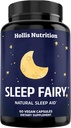 SLEEP FAIRY ナチュラルスリープエイド | マグネシウム グリシナート 500mg, メラトニン 10mg, L-テアニン, B6, 5-HTP, GABA, バレリアン ルート & アシュワガンダ | 大人のためのハーブスリーピングピル | ビーガンスリープピル | アメリカ製
