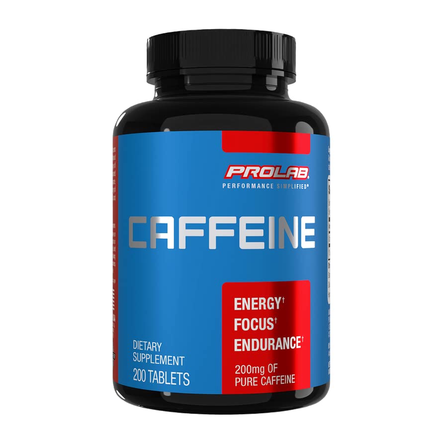 ProLabのカフェインは200mg - 200ctを錠剤にします エネルギー サポート、助けは持久力を高めます及び精神焦点は、疲労、プレワークアウト、余分強さを減らします