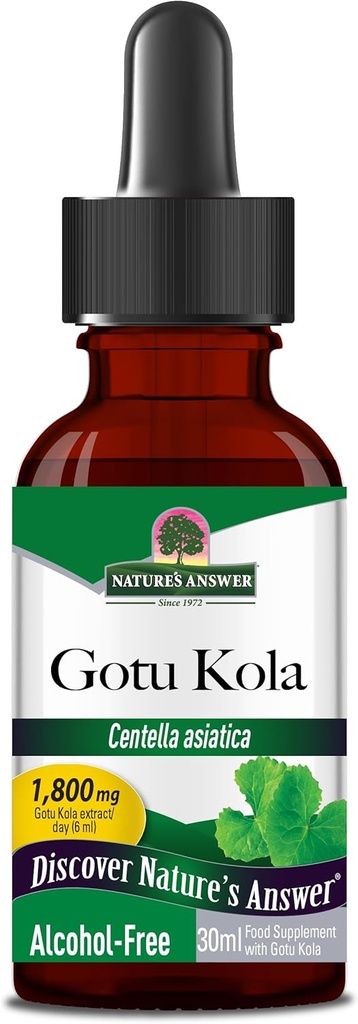 Nature's Answer Gotu Kola Herbアルコールフリー、1-Fluid Ounce | サプリメント | ヘルシーな免疫システムをサポート | アメリカ製 | グルテンフリー、ヴィーガン&ベジタリアン