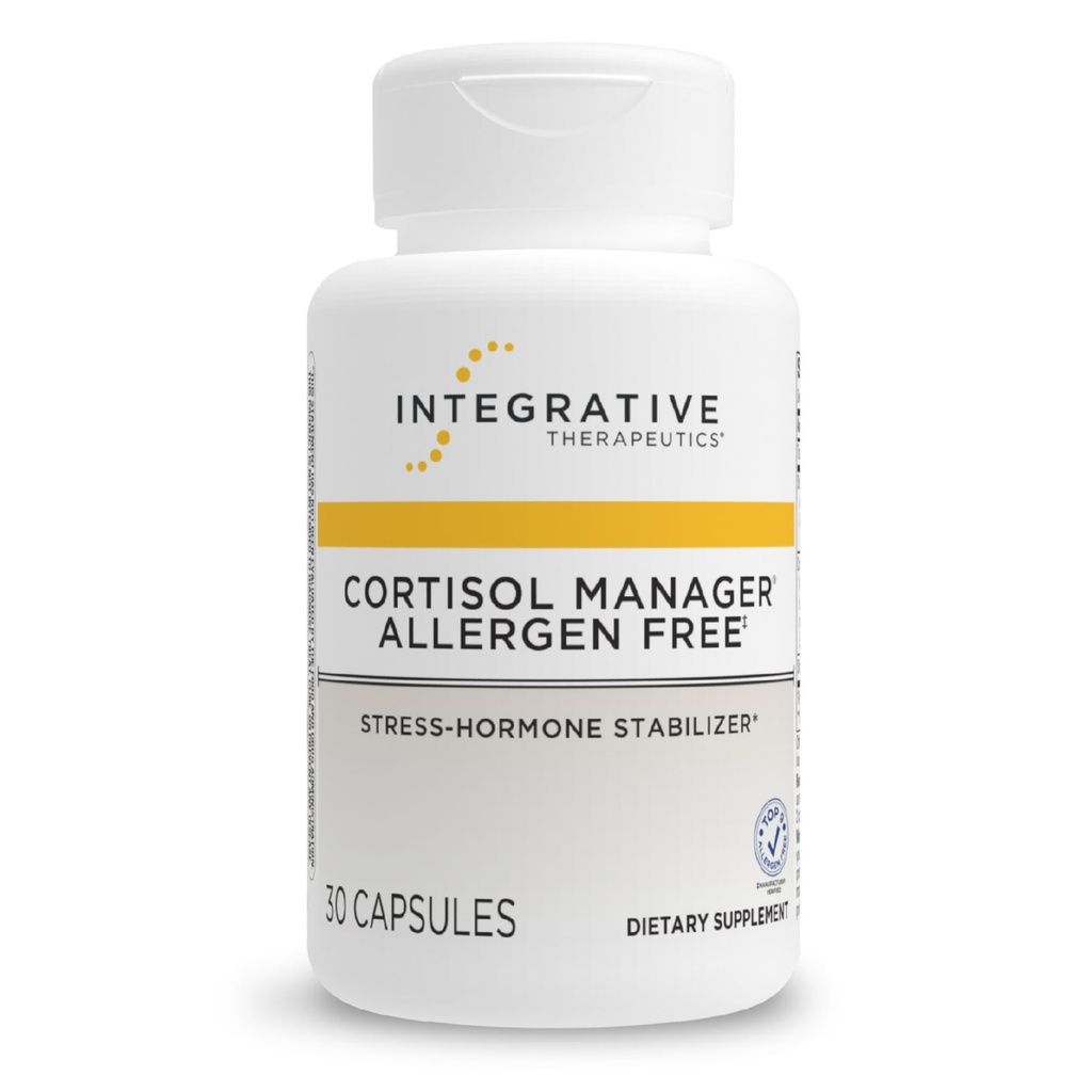 Integrative Therapeutics Cortisol Managerアレルゲンフリー - 健康なストレス対応のための副腎の健康サポートサプリメント* - ビーガン、非酪農場&グルテンフリー - 30カプセル(15のサービング)