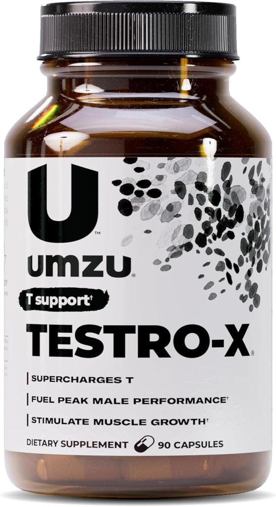 UMZU Testro-X 男性のためのサプリメント – 90 カプセル 30 日の供給 – エネルギーをサポート, フォーカス, 強度 & 筋肉の回復 – アシュワガンダ & 亜鉛で – 自然な男性のウェルネスサポートフォーミュラ