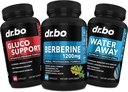 DR. BO Berberineの補足Metaismbolサポート及び水丸薬-健康なMetabolicサポートのための1200mg Berberine HCLの補足-カプセル及び水丸薬の保持ごとのPremium HCL 600mg