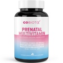 女性のためのGOBIOTIXプレナタルビタミン - 鉄、カルシウム、ビタミンD2、C、亜鉛、および妊娠中の葉酸 - 事前および産後のエッセンシャル - 非GMO - 90カプセル