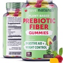 Yuve Prebiotic繊維のグミ - おいしい - 3g容解可能な繊維の補足 - サポート消化器の健康及び規則性-大人及び子供のためのビーガン及びグルテンフリー繊維のグミ -非GMO及び低い砂糖- 60の計算