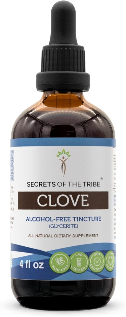 Tribe Clove Tinctureアルコールフリー液体エキス、Clove(Syzygium Aromaticum)ドライフラワーバッド(FL OZ)の秘密