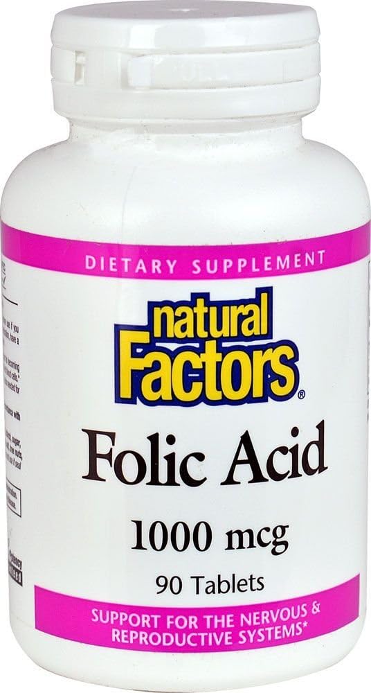 Natural Factors Folic Acid 1 MG, 90 CT