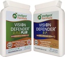 Vision Defender A.M.D. Plus & BP Eye Care Bundle – AREDS2(ルテイン、ゼアキサンチン、ビタミンC&E、銅、亜鉛)、Meso-Zeaxanthin、Bilberry、Pine Barkと高度なアイサプリメント。 英国製