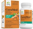 テリー自然にCuraMed 375mg - 脳および免疫の健康サポートのための酸化防止サプリメント - クルクミン&ターメリックエッセンシャルオイル - ハーブ肝臓サポート - 120 Softgels