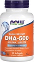 NOW Foodsは、250 EPA、分子蒸留、脳の健康をサポート*、90 SoftgelsのDHA-500を補います