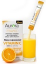 Aurora Nutrascience Nano-Pack Liposomal ビタミン C パウダー ドリンク ミックス、免疫サポート、高強度 3,000 mg/サーブ 10 シングル パケット、オレンジ