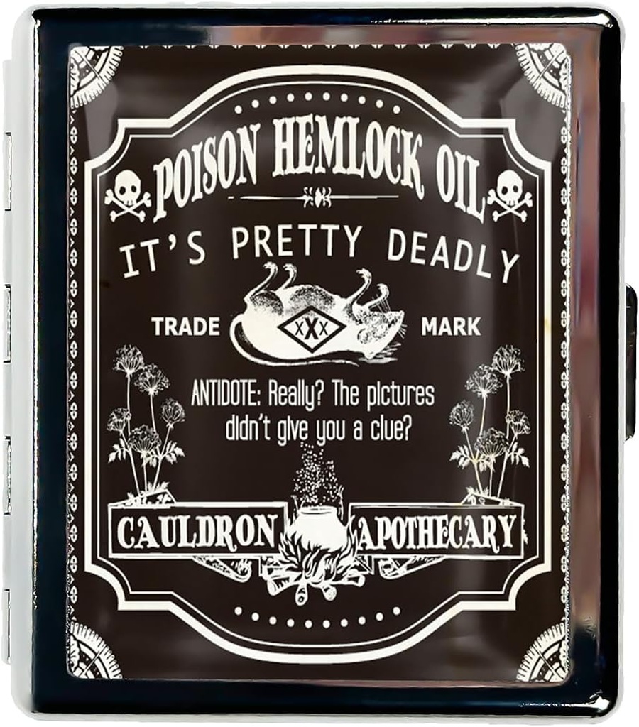 旅行の丸薬のオルガナイザーの財布のための小さい丸薬の箱 必須のための 7 日 ミラーが付いているかわいい丸薬箱 ポケットまたは財布の丸薬は旅行ギフト(ハロウィンのポション ラベル)を含んでいます