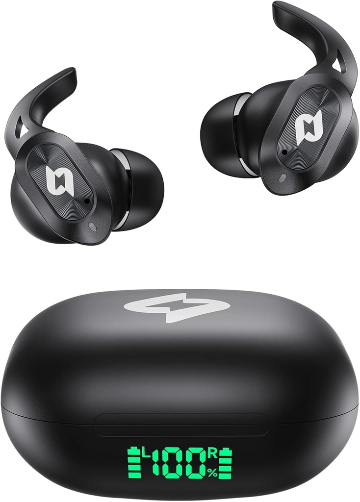 ワイヤレスヘッドフォン Bluetooth イヤホン ワイヤレス充電ケース付き