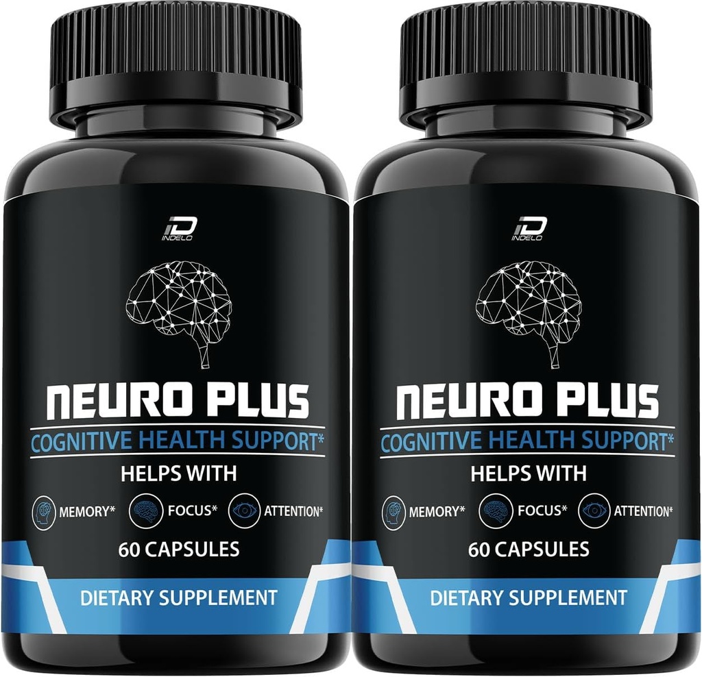 Neuro Plus Brain Supplement、NeuroPlus for Memory Formula、Nero Plus PQQQ、Brain Fog、Neuro+認知機能、Nueero Plusレビュー(2パック - 120カプセル)のマイナス効果を減らす