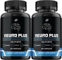 Neuro Plus Brain Supplement、NeuroPlus for Memory Formula、Nero Plus PQQQ、Brain Fog、Neuro+認知機能、Nueero Plusレビュー(2パック - 120カプセル)のマイナス効果を減らす