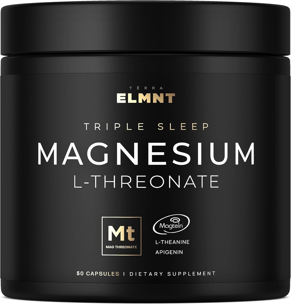 ELMNT の三重の睡眠のマグネシウムの Threonate w. Apigenin、Theanine 及び Magtein のマグネシウム L Threonate -人のおよび女性のマグネシウムの粉の丸薬のための高い吸収のマグネシウムの補足のカプセル